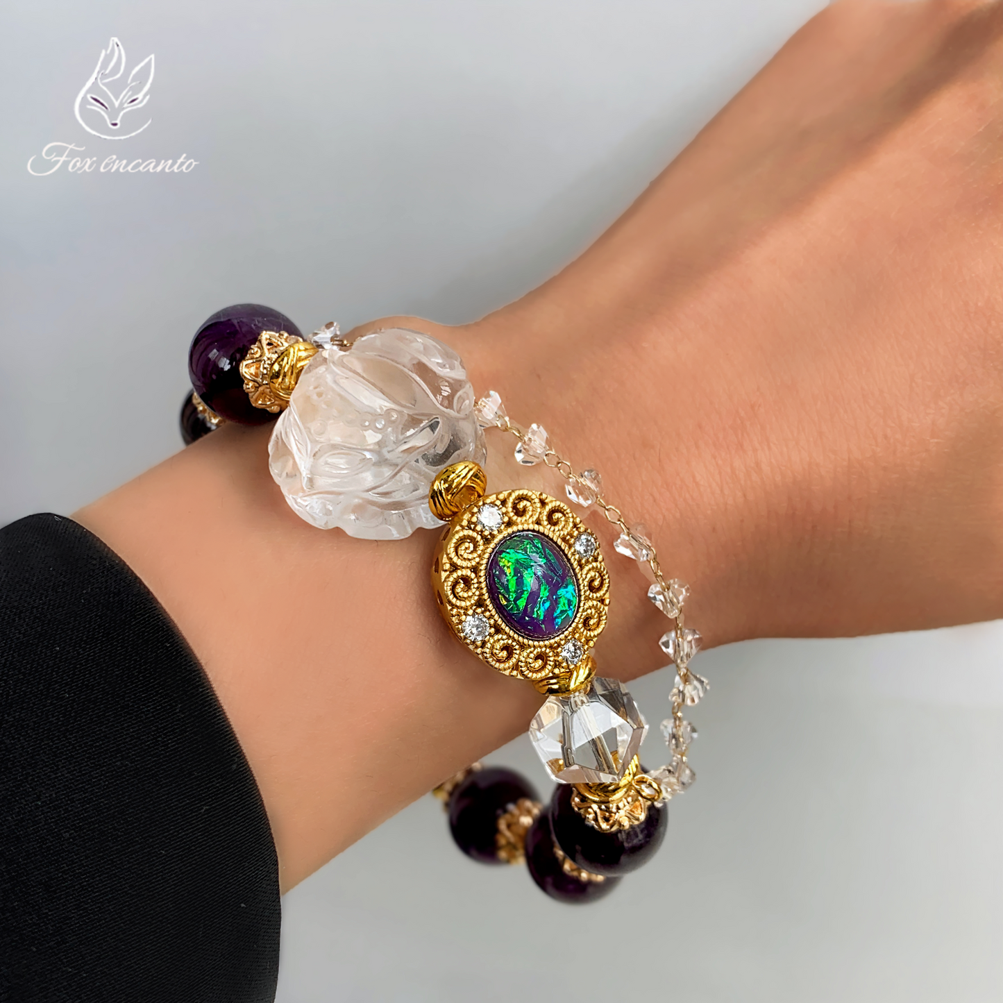 Charm Tail Fox Crystal Bracelet - Charm & Allure