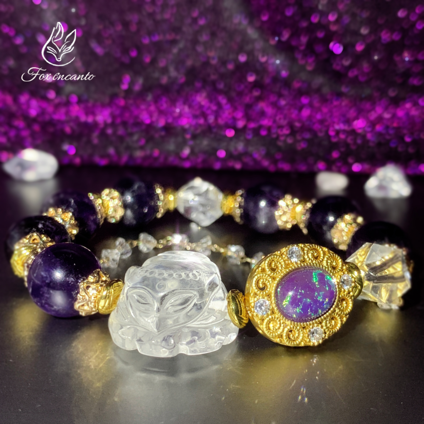 Charm Tail Fox Crystal Bracelet - Charm & Allure