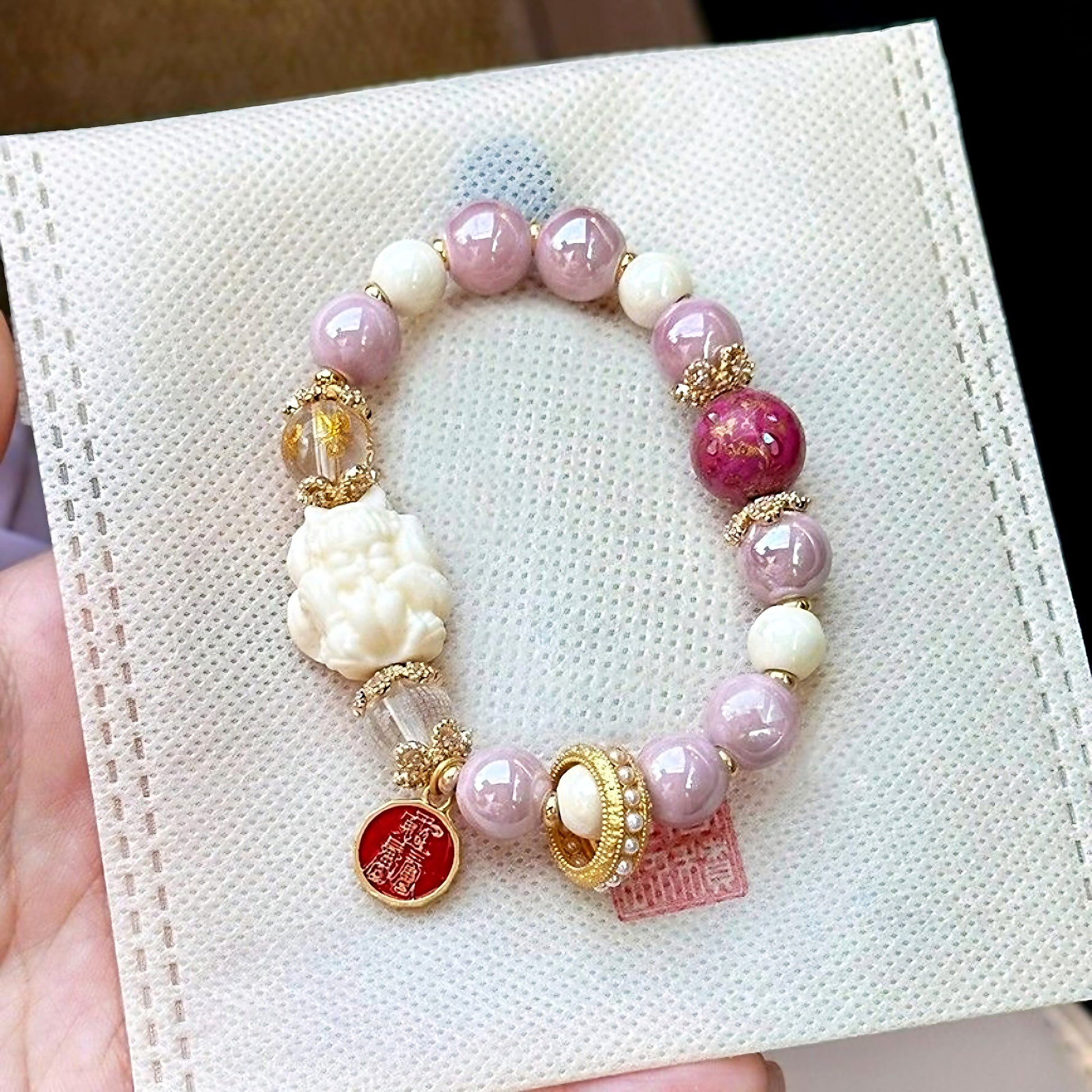 Fox’s Sacred Charm Bracelet - Spiritual Protection & Love Blessing