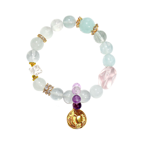 Aquarius Zodiac Star Sign Birthstone Bracelet