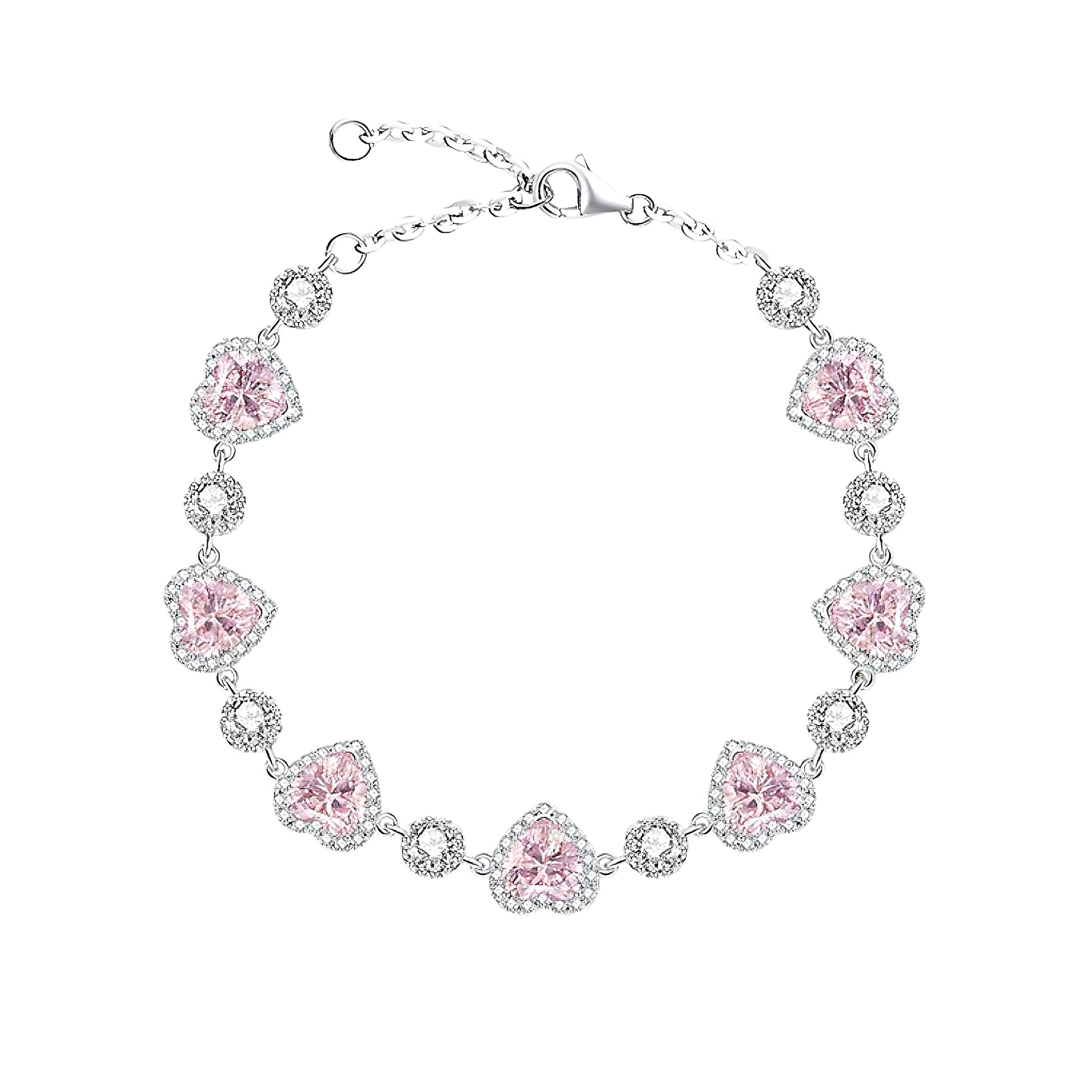 Love Heart Zirconia Sliver Bracelet