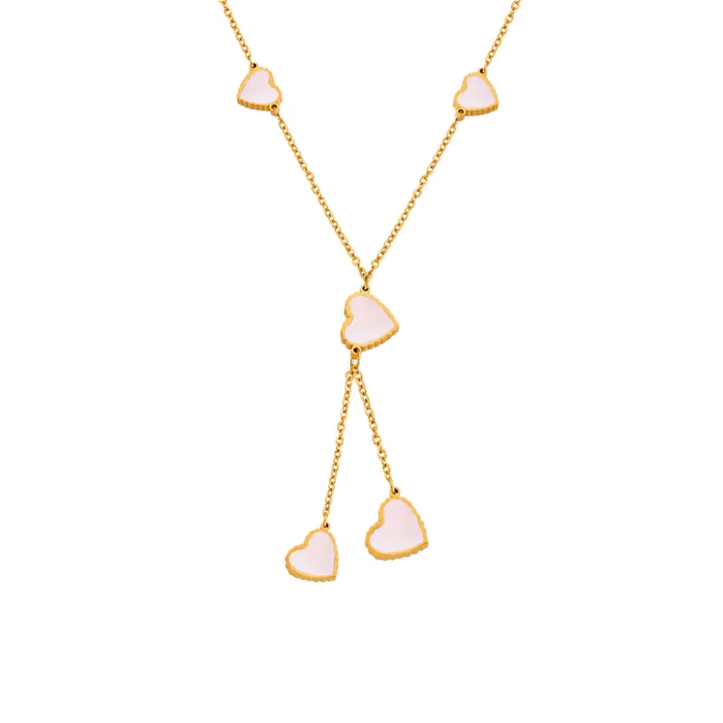 Love Heart Gold-Plated Y-Necklace