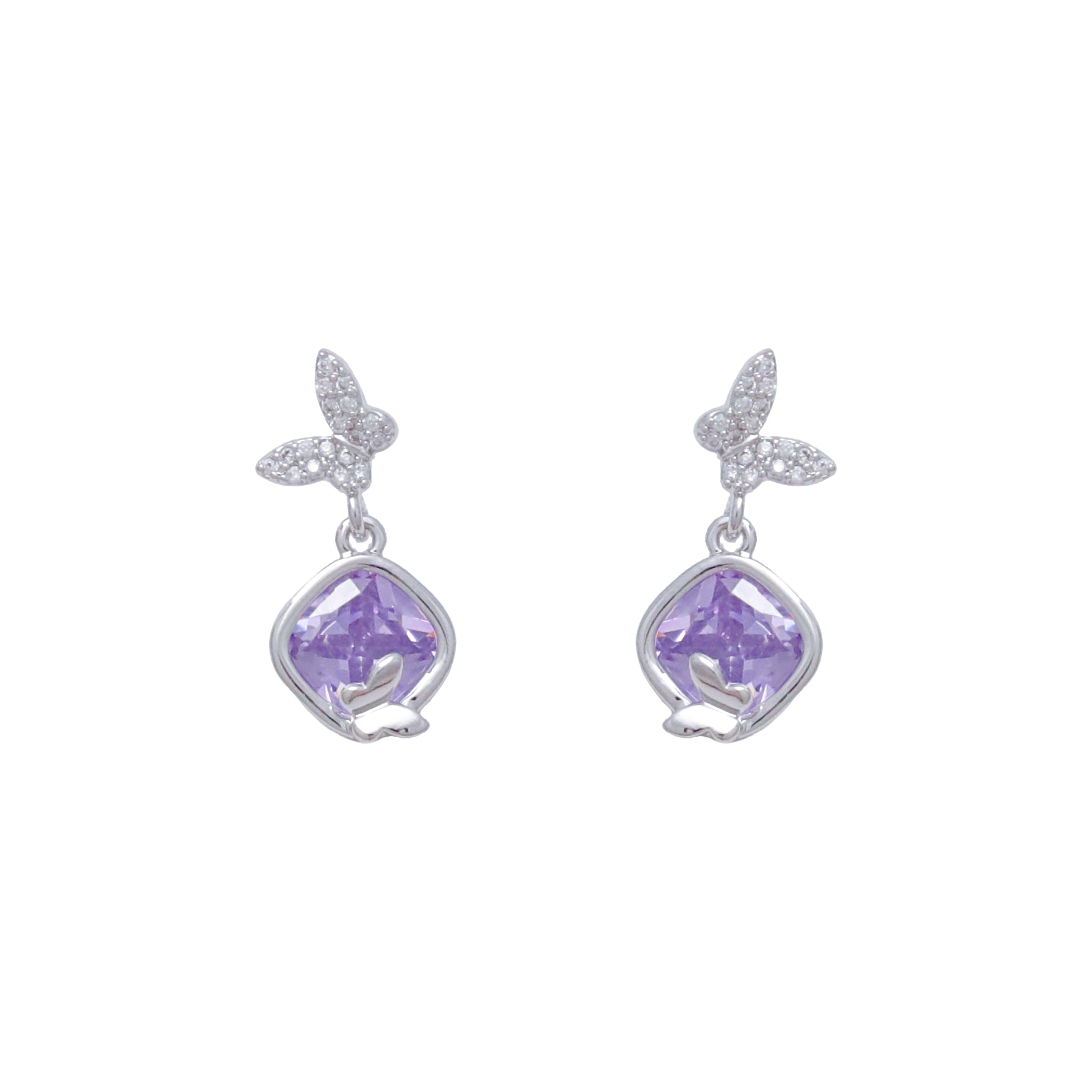 Dreamy Purple Butterfly Earring