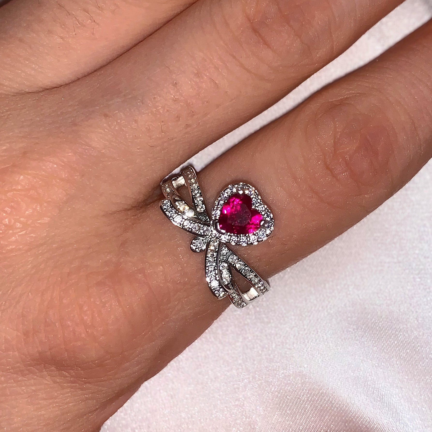 Iris • Ruby Heart Shaped Ring