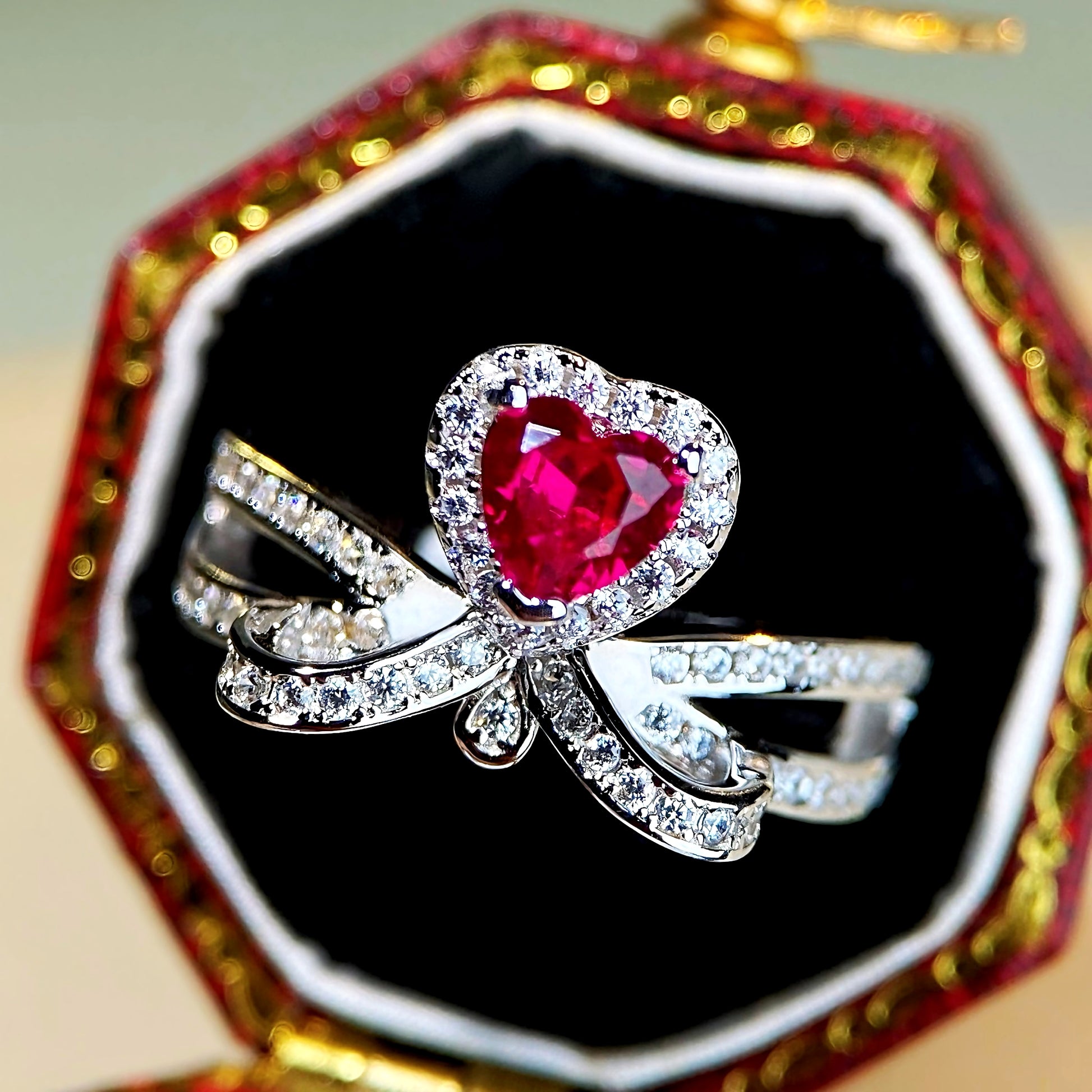 Iris • Ruby Heart Shaped Ring