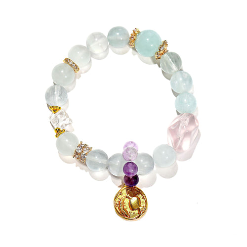 Aquarius Zodiac Star Sign Birthstone Bracelet