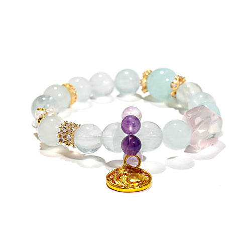 Aquarius Zodiac Star Sign Birthstone Bracelet