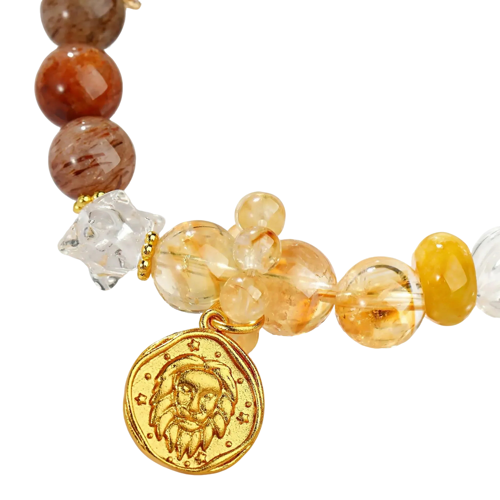 Leo Zodiac Star Sign Birthstone Bracelet