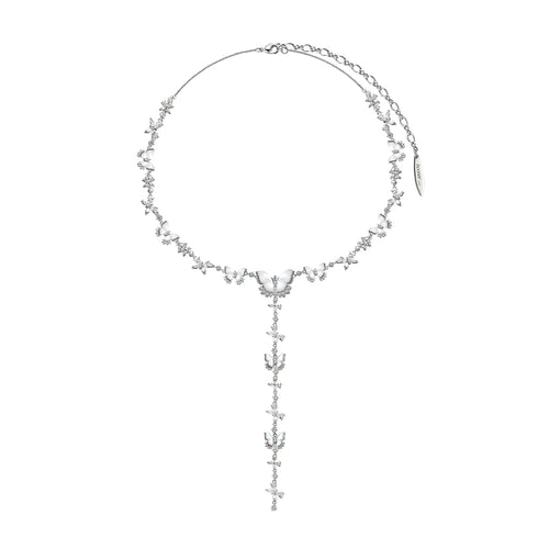 Butterfly MOP Zircon Y-Necklace