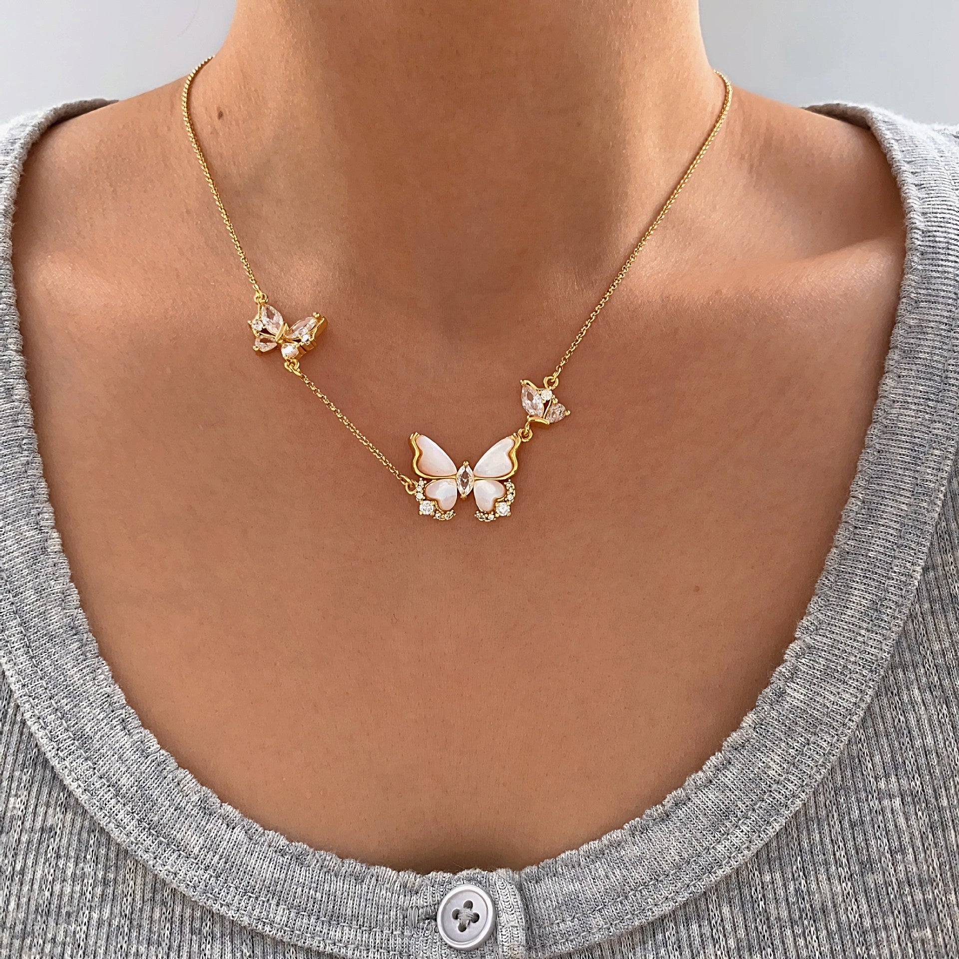 Gold Butterfly Necklace