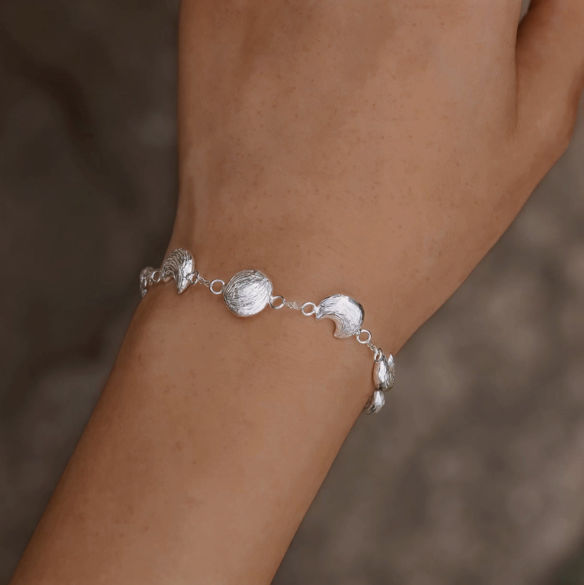 Moon Phase Whisper · Sterling Silver Bracelet