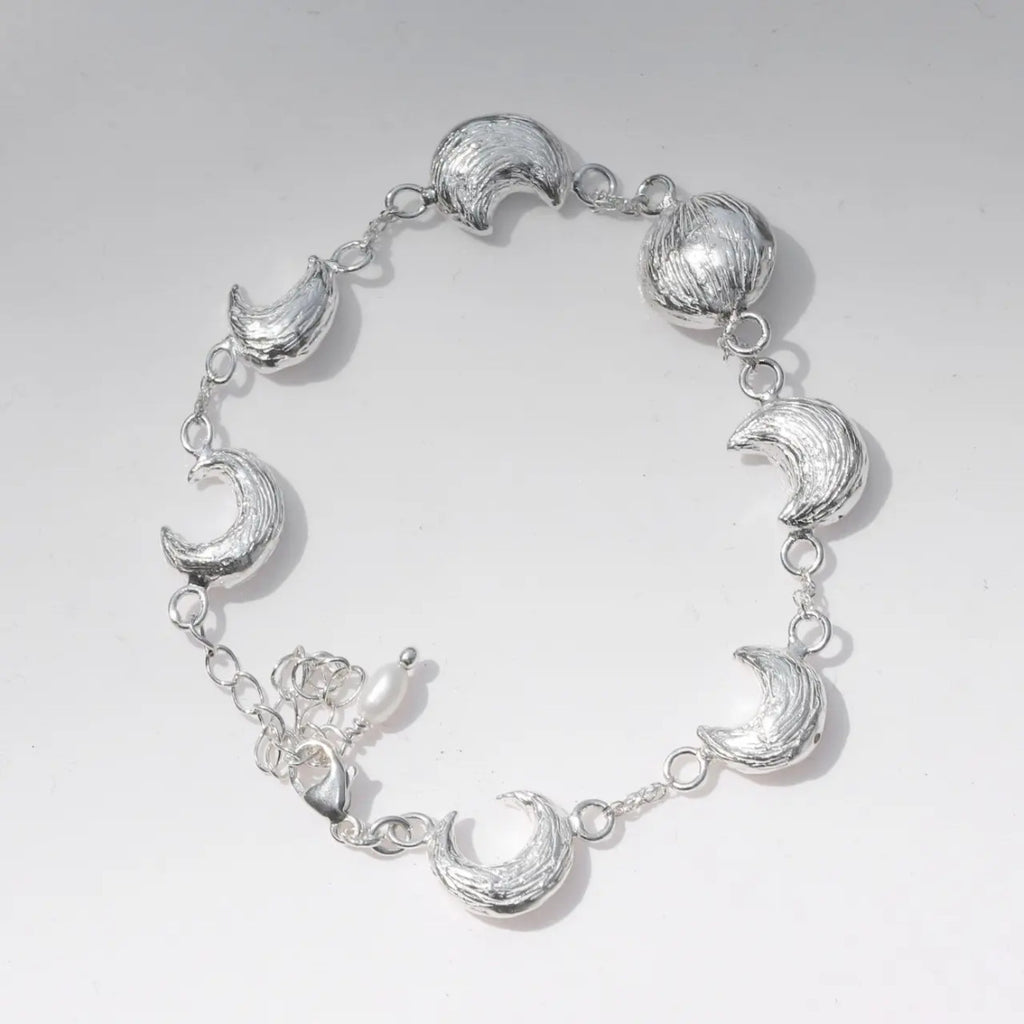 Moon Phase Whisper · Sterling Silver Bracelet